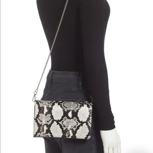 ALLSAINTS Snake Embossed Leather Purse - Crossbody Bag